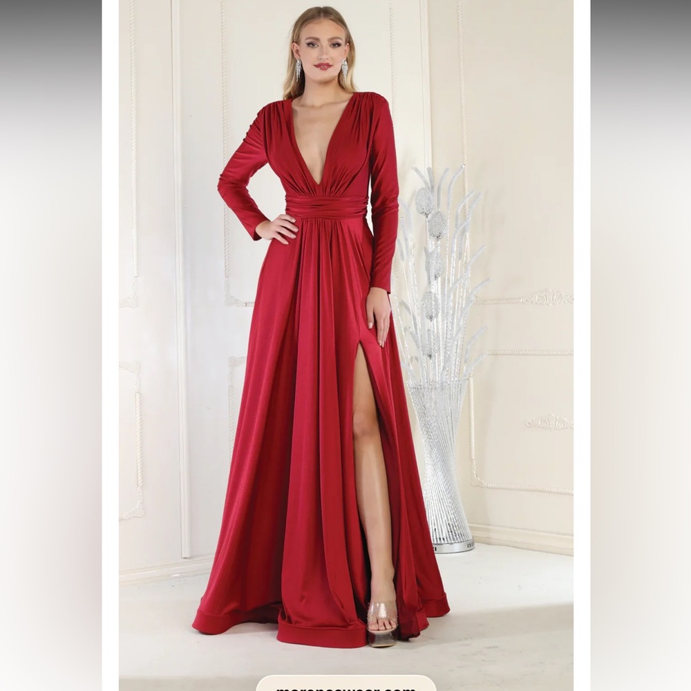 Cinderella Deep Red Long Sleeve Dress